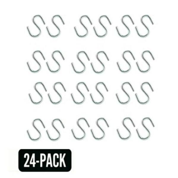 1/8 in. x 1-1/4 in. Zinc-Plated Rope S-Hook (24-Pack)