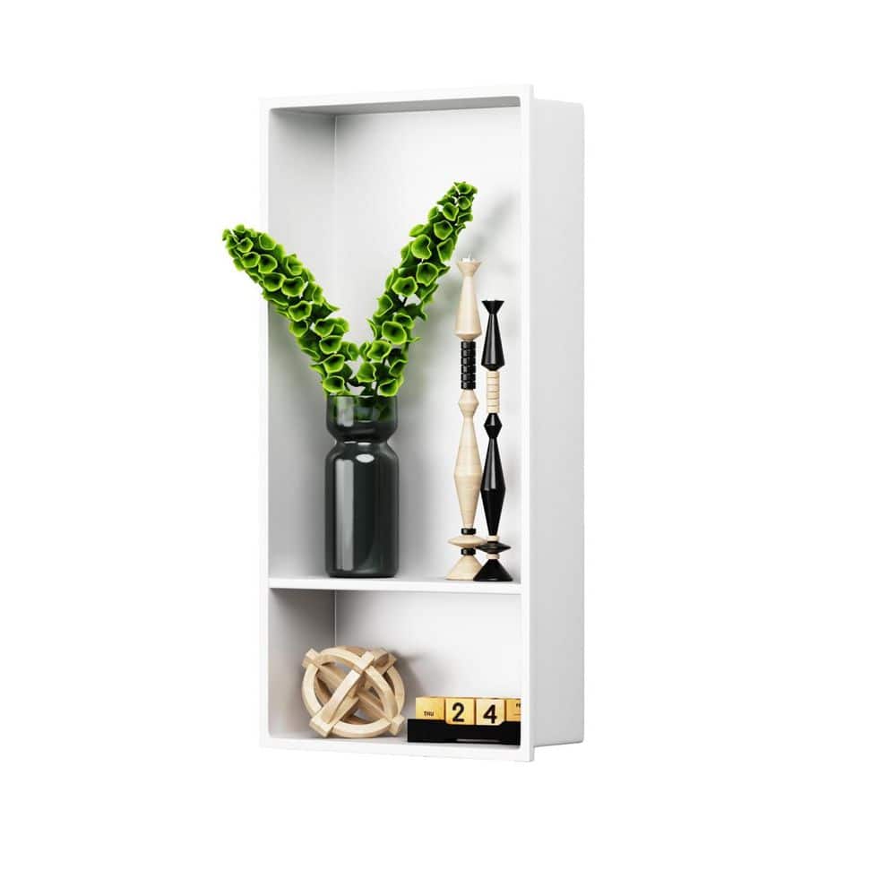 12 in. W x 24 in. H x 4 in. D Stainless Steel Shower Niche in White price history on PriceWatchPro