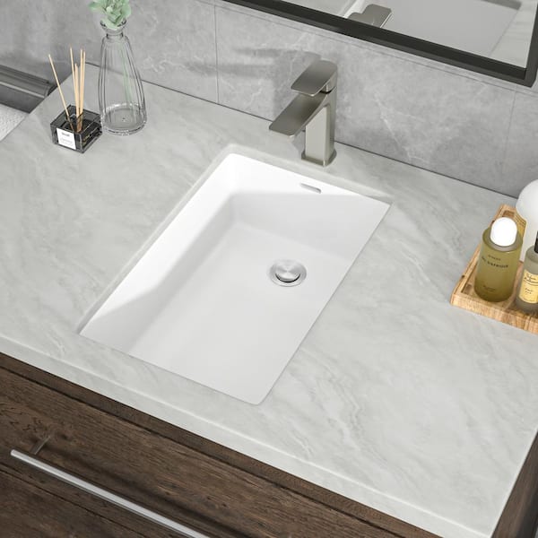 Sarlai 20 in. x 14 in. Undermount Rectangular Ceramic Bathroom