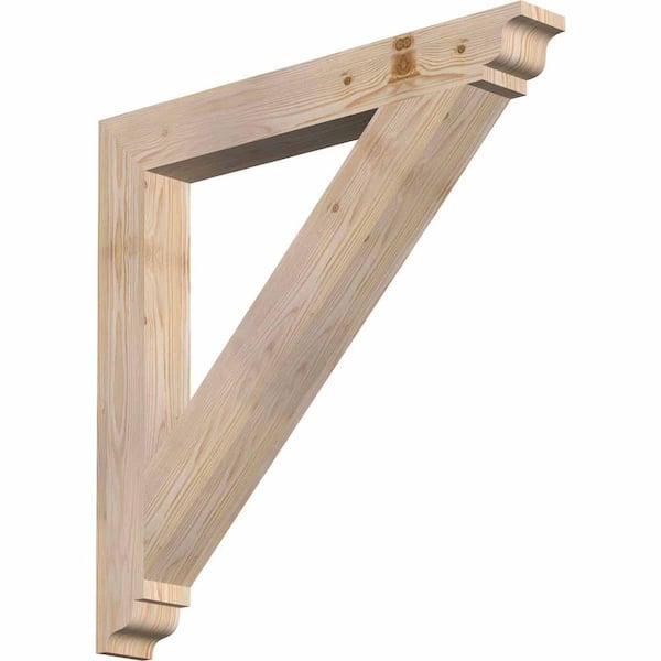 Ekena Millwork 3.5 in. x 30 in. x 30 in. Douglas Fir Traditional Smooth Bracket
