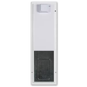 12.75 in. x 20 in. Large White Door Mount Electronic Dog Door
