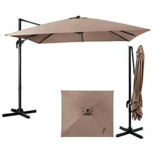 10 ft. x 10 ft. Cantilever Offset Square Patio Umbrella in Tan with 3 Tilt Settings