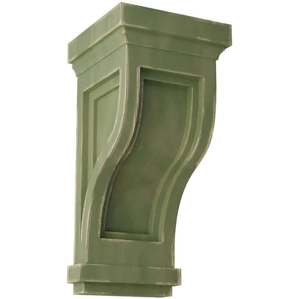 4-3/4 in. x 10 in. x 5 in. Restoration Green Traditional Recessed Wood Vintage Decor Corbel price history on PriceWatchPro