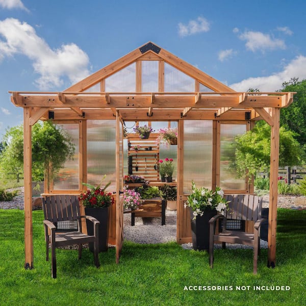 Backyard Discovery Bellerose XL 13 ft. x 11 ft. Cedar Wood Walk-In