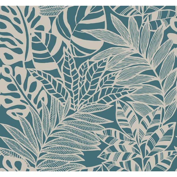 York Wallcoverings 60.75 sq. ft. Jungle Leaves Wallpaper