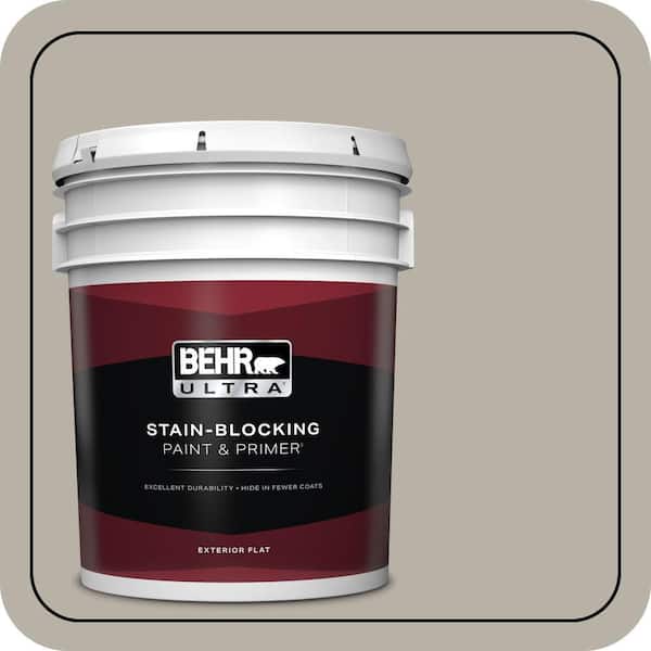 BEHR ULTRA 5 gal. Home Decorators Collection #HDC-CL-27G Rushmore Gray Flat Exterior Paint & Primer
