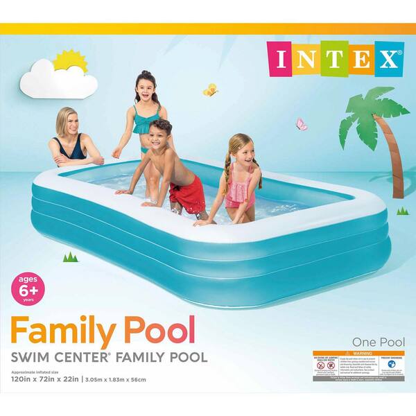 Kid Pool Inflatable Swimming Pool, 120" X 72" X 22" Kiddie