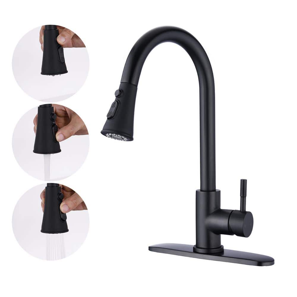 Magic Home Single-Handle Pull-Down Sprayer Kitchen Faucet Stainless ...