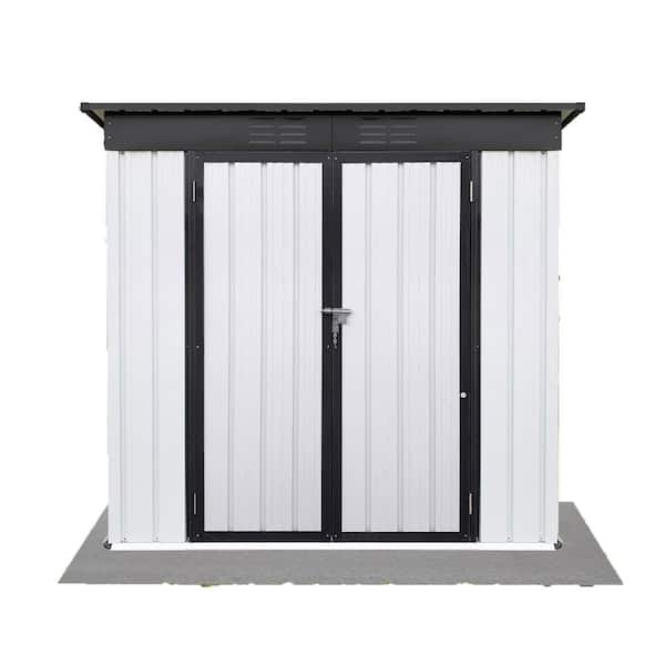 6 ft. W x 4 ft. D Metal Shed with Vents and Lockable Doors (24 sq. ft.)