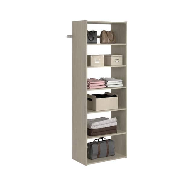 Closet Evolution 24 in. x 14 in. Rustic Grey Wood Shelves (2-Pack) GR4 -  The Home Depot