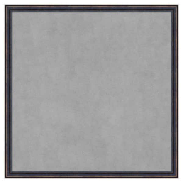 Amanti Art Dark Bronze Scoop 26 in. x 26 in. Framed Magnetic Board