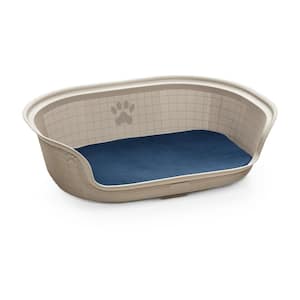 Dog Bed with Cushion for Small or Medium Dogs in Taupe