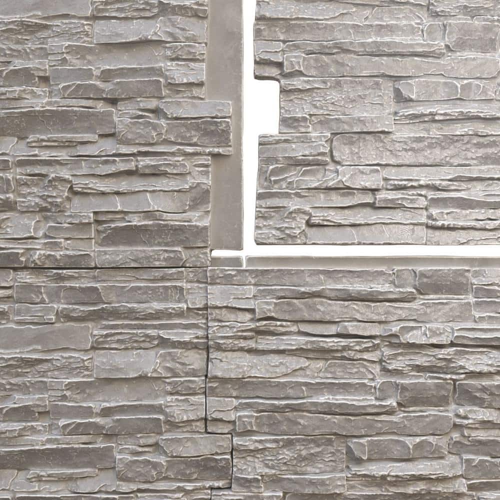 Gray Granite Faux Stone Panel for Interior and Exterior