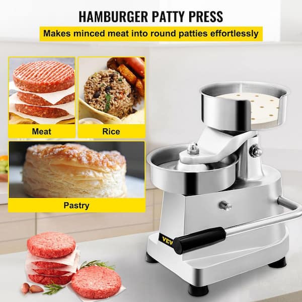 Premedicatie water lont VEVOR 6 in. Commercial Hamburger Patty Maker Stainless Steel Burger Press  Heavy Duty with 1,000 Pcs Papers HBJJKH-1500000001V0 - The Home Depot