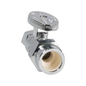 1/2 in. CPVC Inlet x 3/8 in. O.D. Compression Outlet Quarter Turn Straight Stop Valve