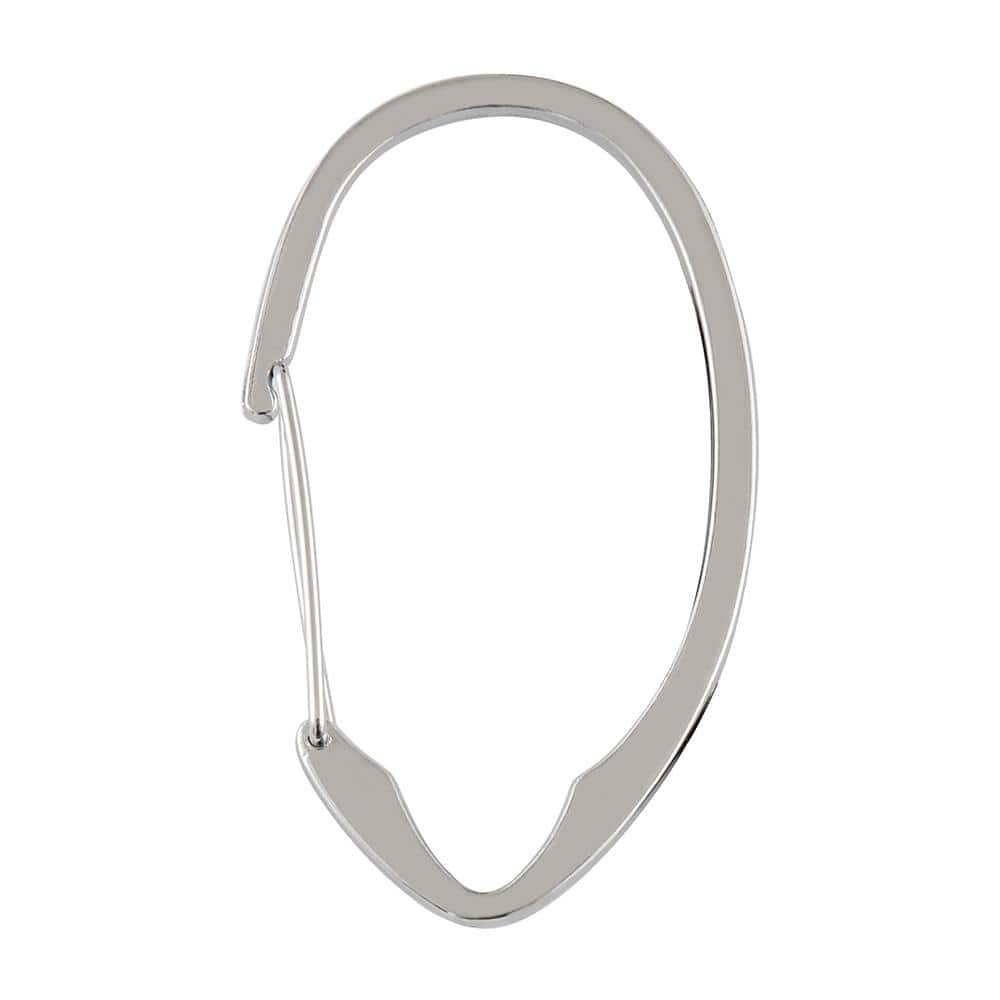 Chrome Rustproof Zinc Shower Curtain Rings Set of 12