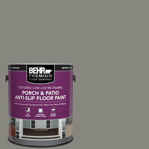BEHR PREMIUM 1 gal. #SC-137 Drift Gray Textured Low-Lustre Enamel Interior/Exterior Porch and Patio Anti-Slip Floor Paint