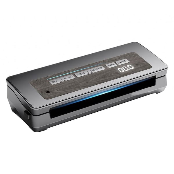 90kPa 120-Watt Vacuum Sealer Machine in Gray Wide Seal All-IN-1-Powerful Food Storage Build-in Cutter