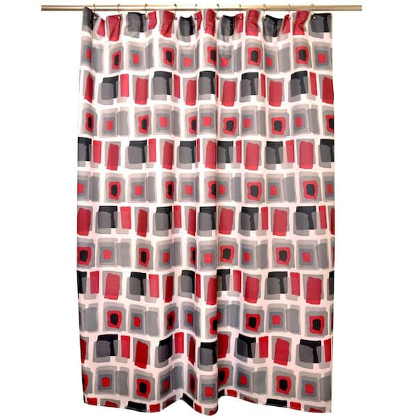 Famous Home Fashions Watercoloured Geo Shower Curtain