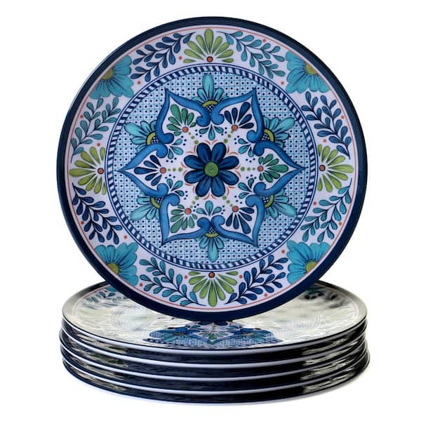 Certified International Talavera 6-Piece Blue Dinner Plate Set