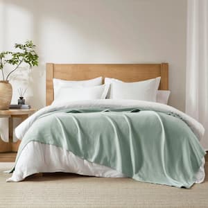 Madison Park Ivory Liquid Cotton King Blanket BL51N-0734 - The