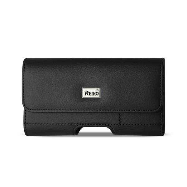 REIKO Large Horizontal Leather Holster in Black