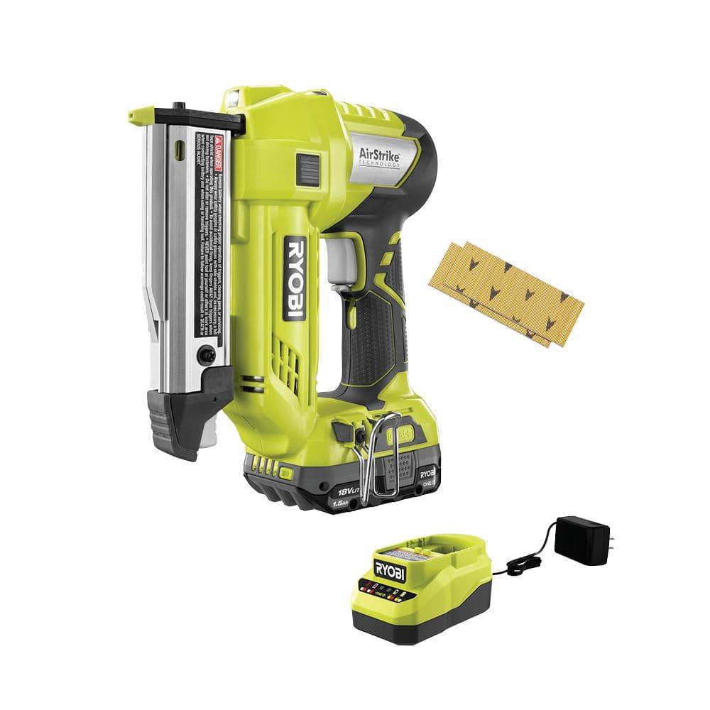 RYOBI ONE+ 18V Cordless AirStrike 23-Gauge 1-3/8 in. Headless Pin Nailer  Kit with 2.0 Ah Battery and Charger P318K1N The Home Depot