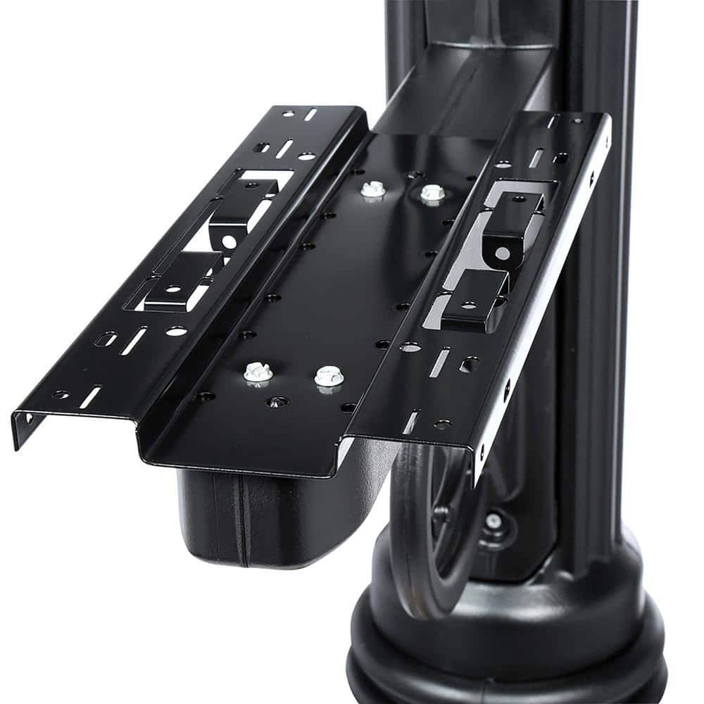 Victorian Black Polycarbonate Decorative Mailbox Post
