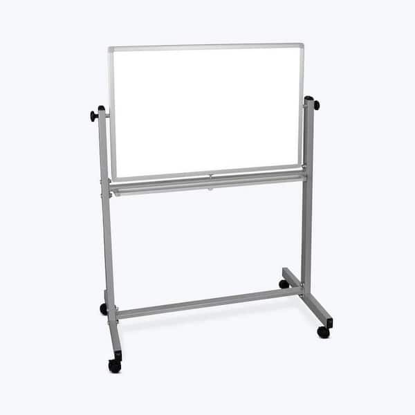 HOME IMPORTS EMPORIUM 36 in. L Mobile Dry Erase Whiteboard with Casters, Durable Metal Whiteboard for Schools and Offices