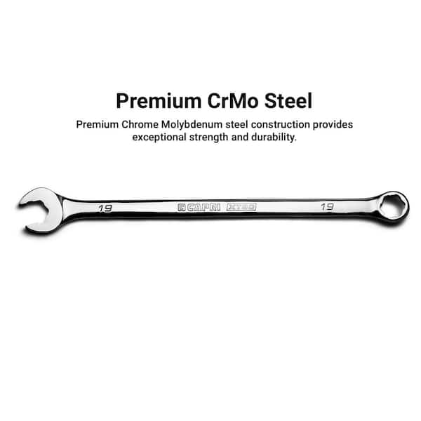 Capri Tools 19 mm WaveDrive Pro Combination Wrench for Regular and Rounded Bolts Capri Tools 19 mm WaveDrive Pro Combination Wrench for Regular and Rounded Bolts