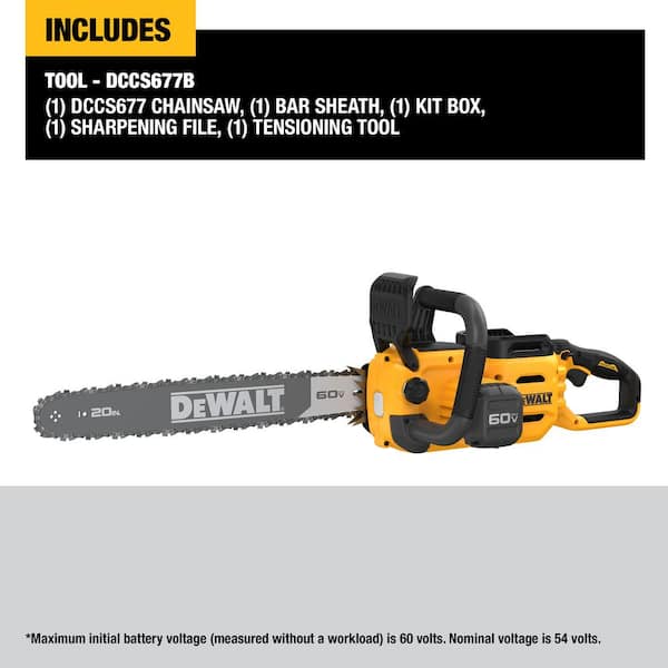 DEWALT 60V MAX 20in. Brushless Cordless Battery Powered Chainsaw