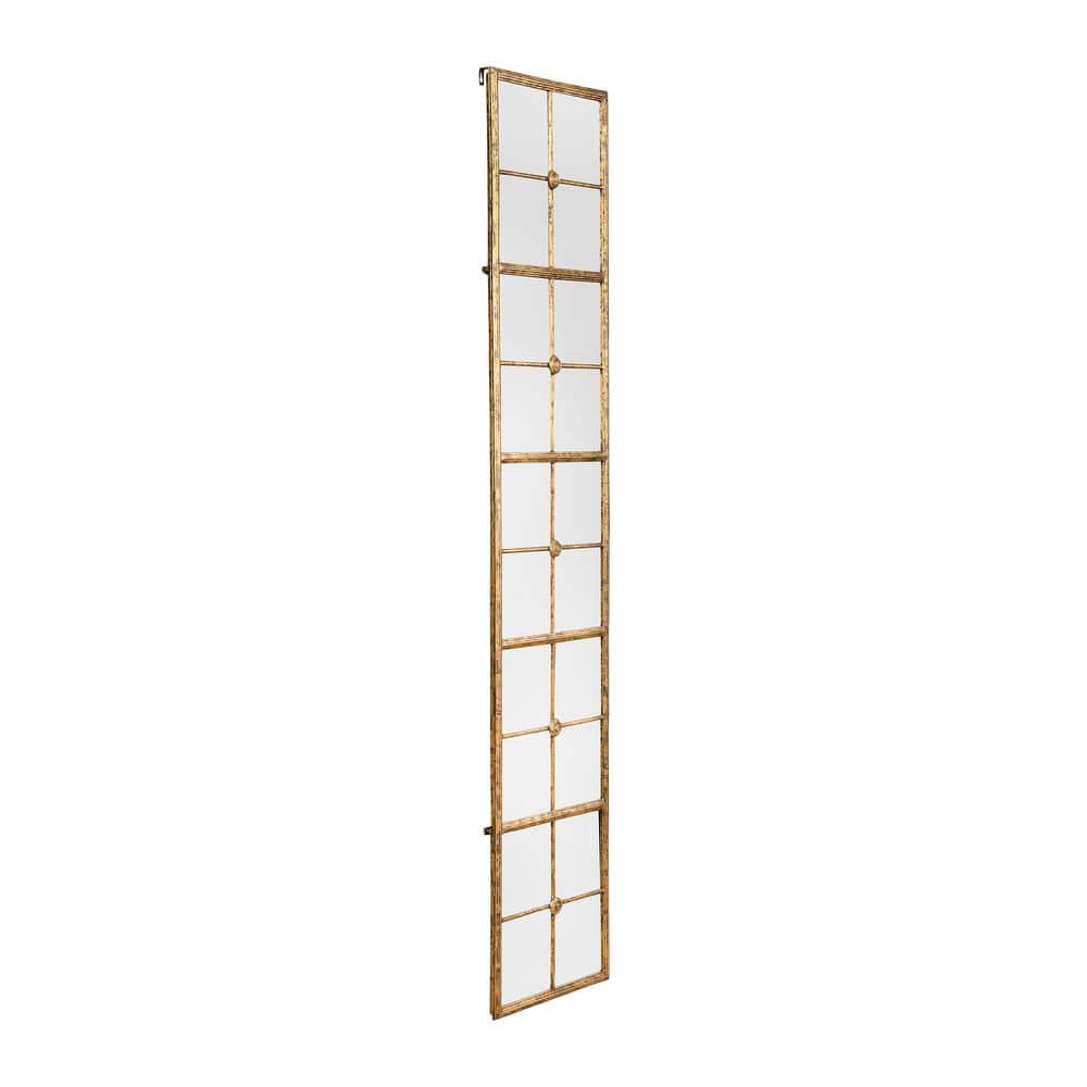 65" Gold Rectangular Metal Framed Wall Mirror