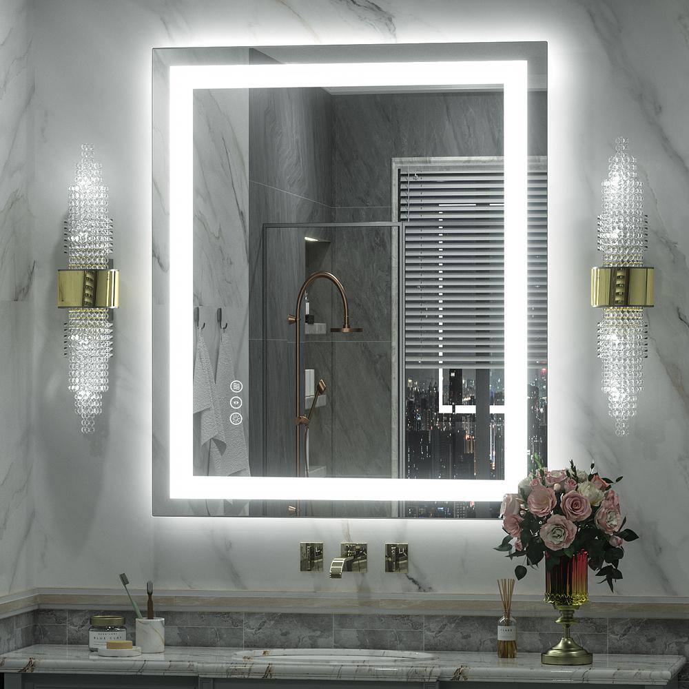 30 in. W x 36 in. H Rectangular Frameless Front & Back LED Lighted Anti-Fog Tempered Glass Wall Bathroom Vanity Mirror price history on PriceWatchPro