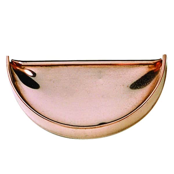 6 in. Copper Half-Round End Cap