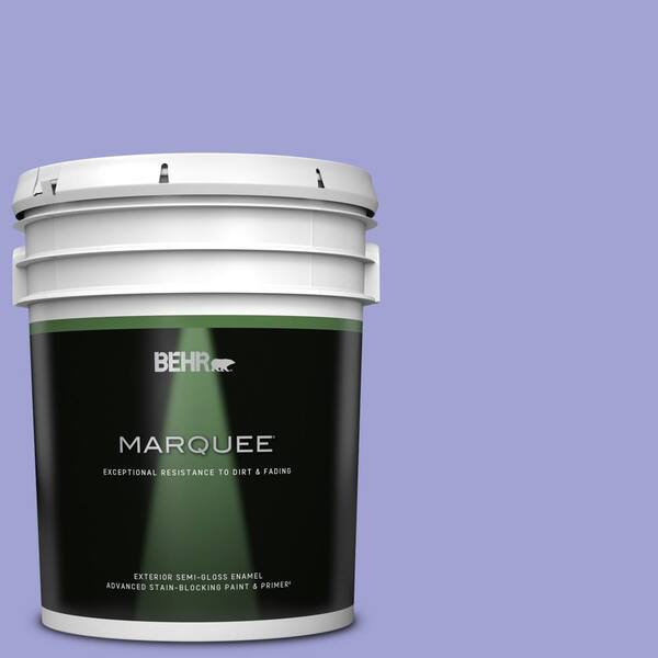 BEHR MARQUEE 5 gal. #P550-4 Water Hyacinth Semi-Gloss Enamel Exterior Paint & Primer