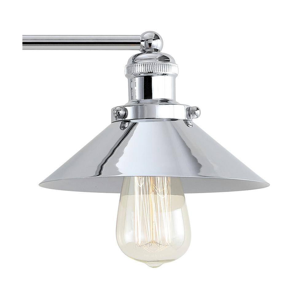 July 26.5" Chrome 3-Light Metal Vanity Light