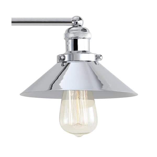 JONATHAN Y June 26.5 in. 3-Light Metal Chrome Vanity Light