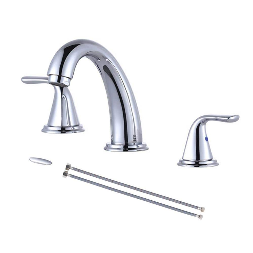 ALEASHA 8 in. Widespread Double Handle Bathroom Sink Faucet in