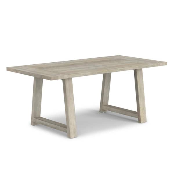 Simpli Home Whitley White Wash Solid Mango Wood 72 in. Sled Base