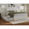 AFI Nantucket White Solid Wood Frame King Platform Bed with Matching ...