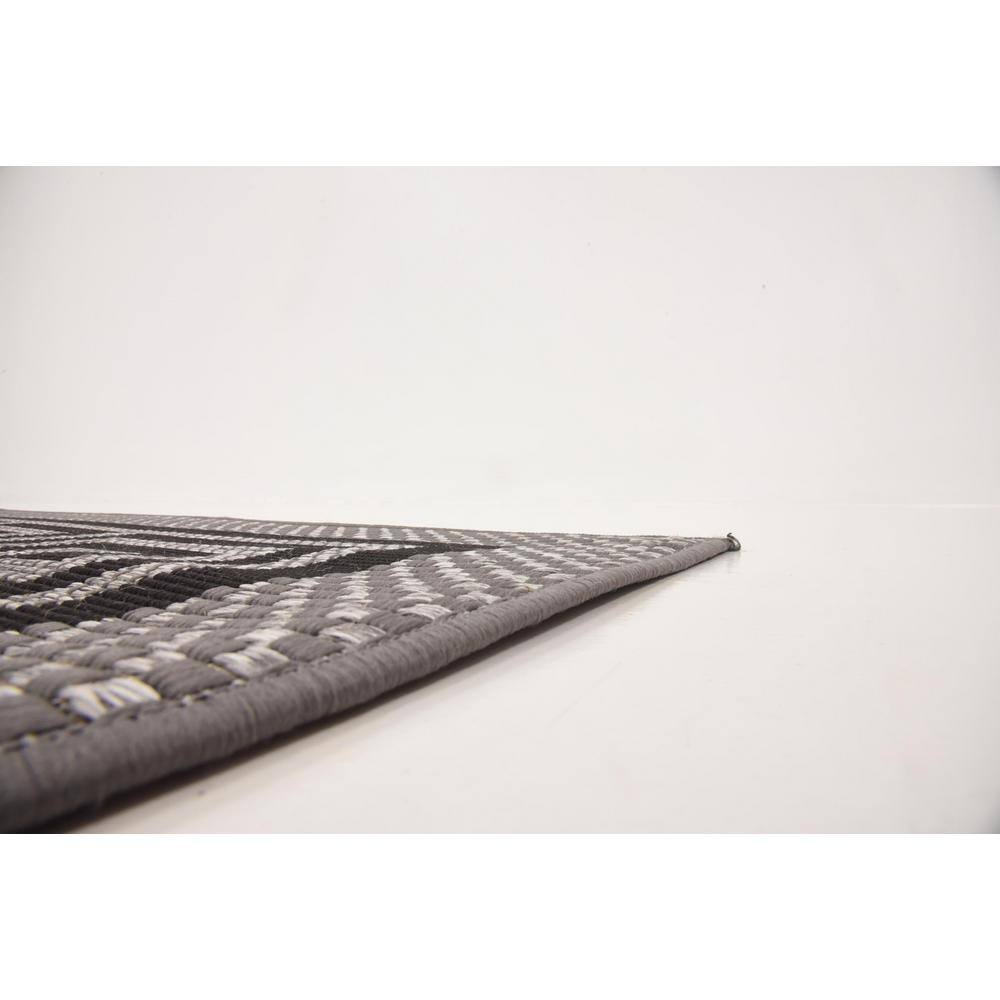 Gray Rectangular Synthetic Outdoor Washable Area Rug