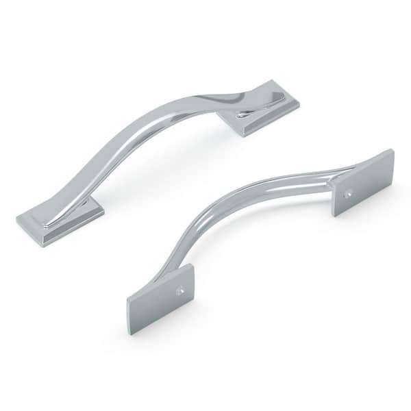 HICKORY HARDWARE Dover 3-3/4 in. (96 mm) Chrome Cabinet Pull (10-Pack)