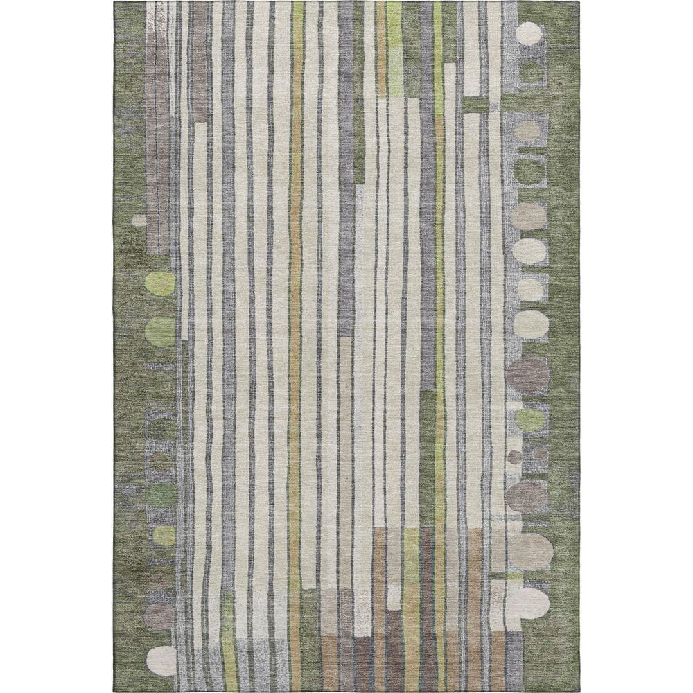 Mayfield Premium Machine Washable Abstract AMF2189 Olive 10 ft. x 14 ft. Area Rug price history on PriceWatchPro