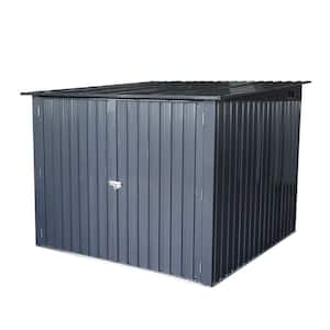 6.75 ft. W x 6.69 ft. D Outdoor Steel Storage Shed For Bicycle with Slope Roof and 4-Bike Tracks (40 sq. ft.)