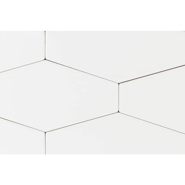 Ivy Hill Tile Birmingham Hexagon Bianco 4 in. x 8 in. Polished