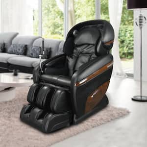 Pro Dreamer Series Black Faux Leather Reclining Massage Chair with 3D S-Track, Built-in MP3 Speakers, and Foot Rollers