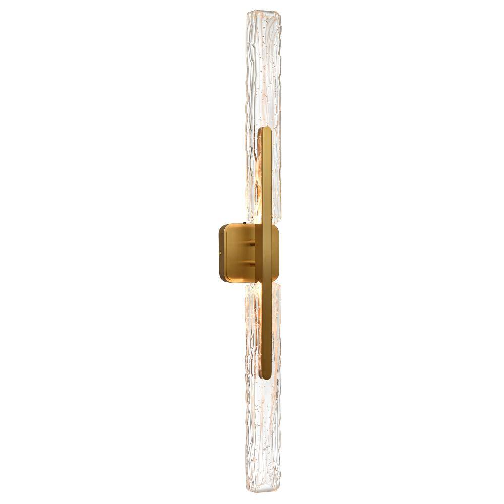 Curva Integrated LED 36in Brass Vanity Light with Handcrafted Glass price history on PriceWatchPro