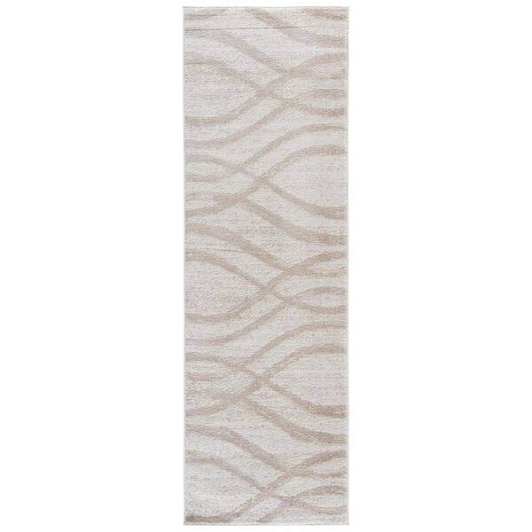 Adirondack 3 x 8 Beige/Taupe Wave Runner Rug