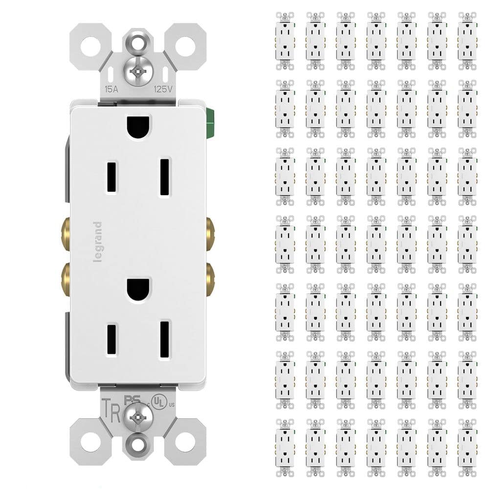 radiant 15 Amp 125-Volt Tamper Resistant Duplex Decorator Outlet, White (50 Pack) price history on PriceWatchPro