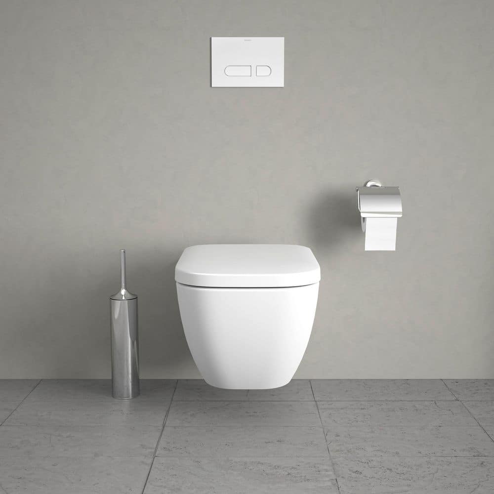 Happy D.2 White Wall Mounted Elongated Dual Flush Toilet
